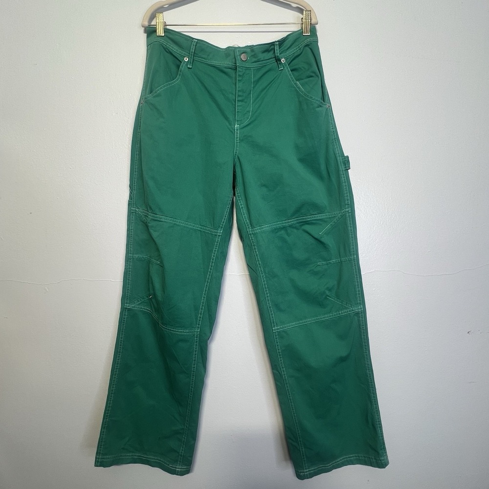 BDG Urban Outfitters Green Utility Pants Wide Leg Baggy Women's Sz 8